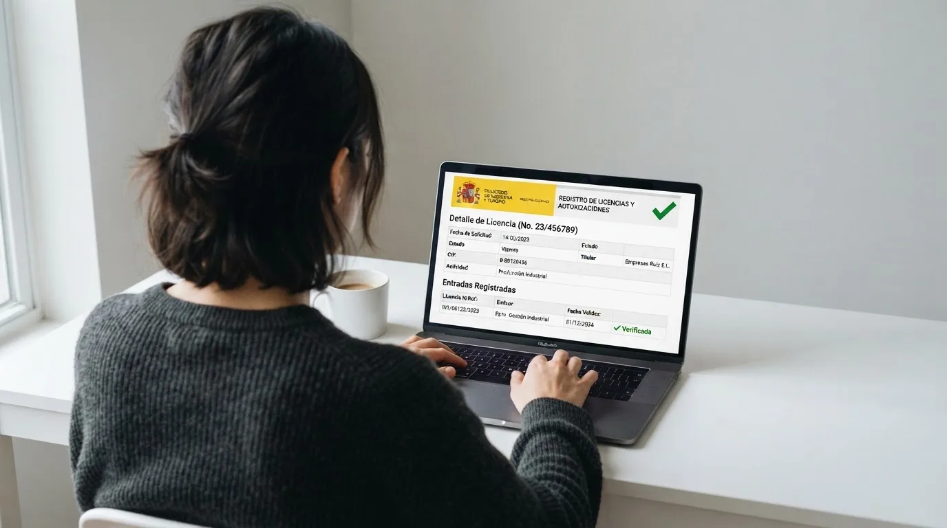 Captura del registro público de operadores de juego de la DGOJ (ordenacionjuego.es) mostrando la ficha de un operador autorizado con sus licencias vigentes