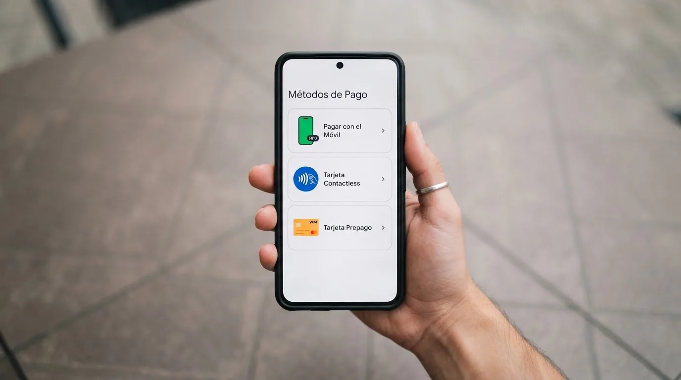 Móvil mostrando las pantallas de Bizum, PayPal y Paysafecard como opciones de depósito en un casino online español